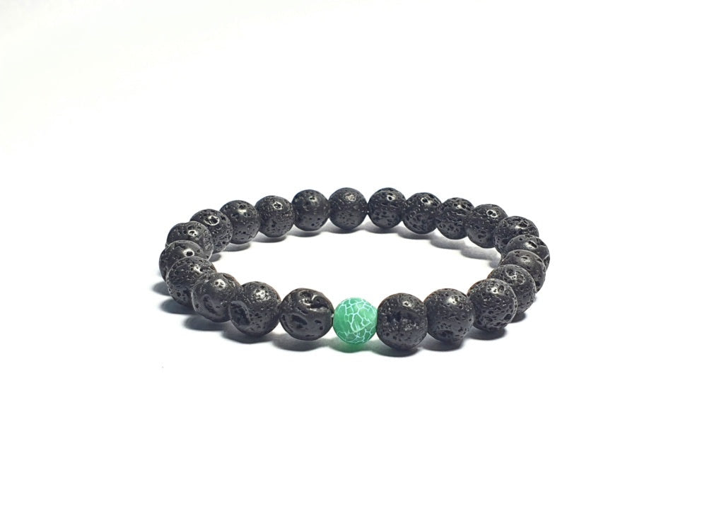 BLACK GREEN LAVA BRACELET