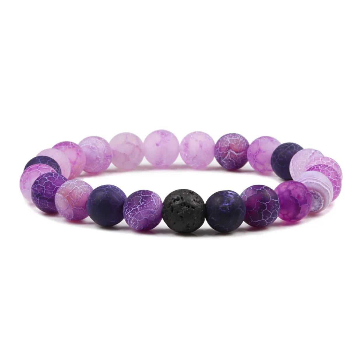 PURPLE BLACK LAVA BRACELET