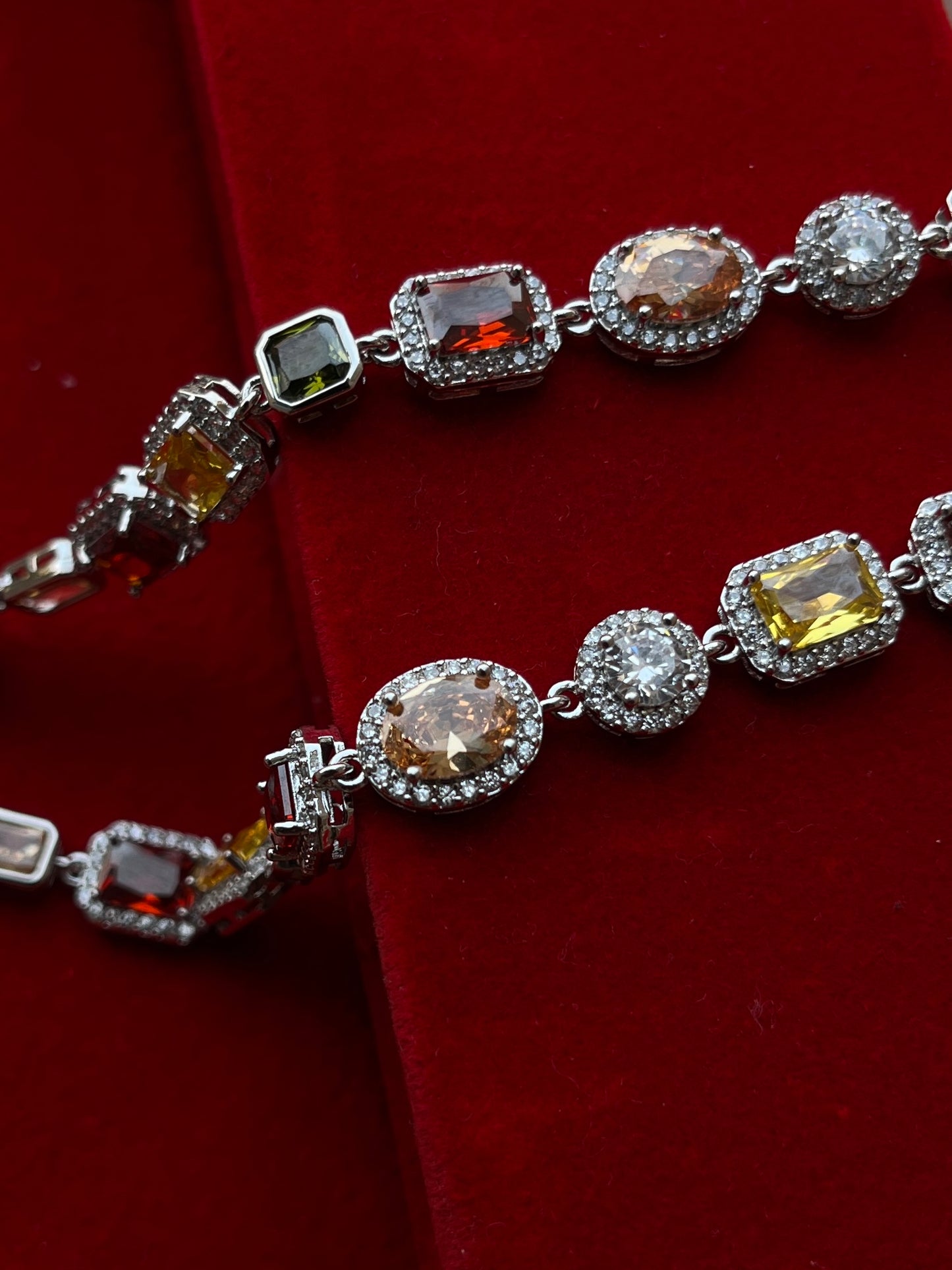 GEMSTONE NECKLACE (Silver)