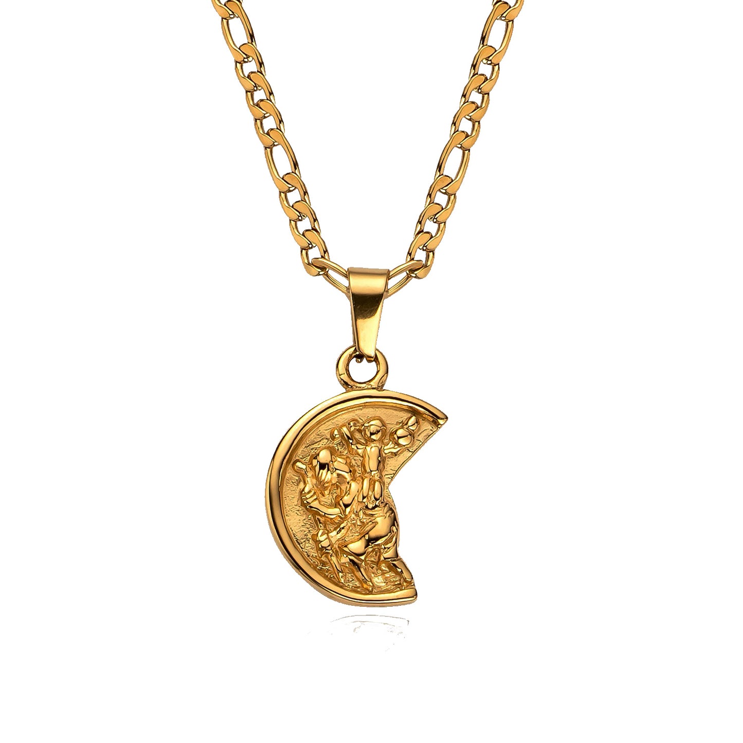 CHRISTOPHER HALF MOON PENDANT