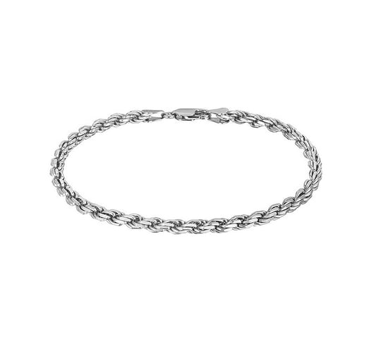 SILVER ROPE BRACELET
