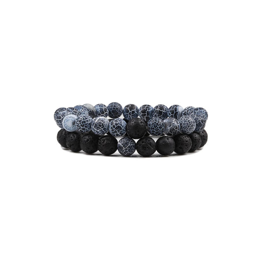 BLUE BLANC LAVA BRACELET