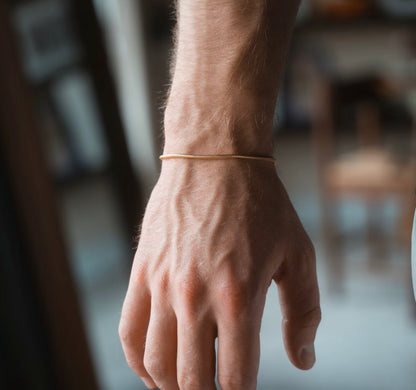SNAKE CHAIN GOLDEN BRACELET 1.2MM