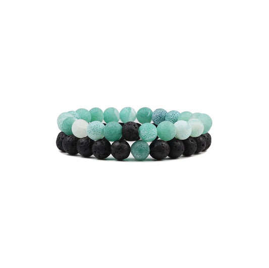 BLACK GREEN LAVA BRACELET