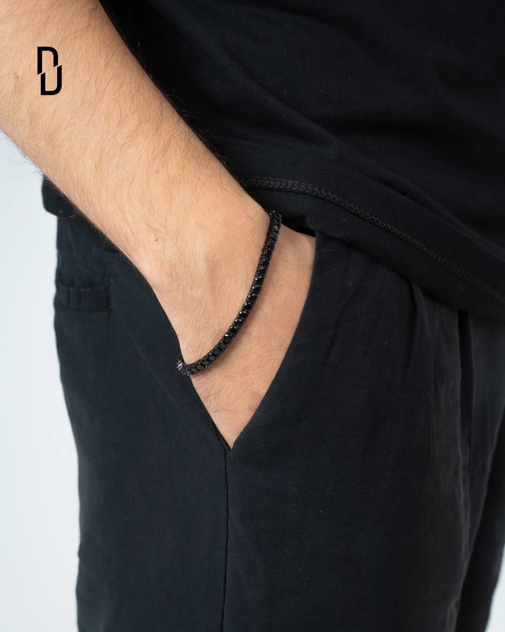 All BLACK TENNIS BRACELET