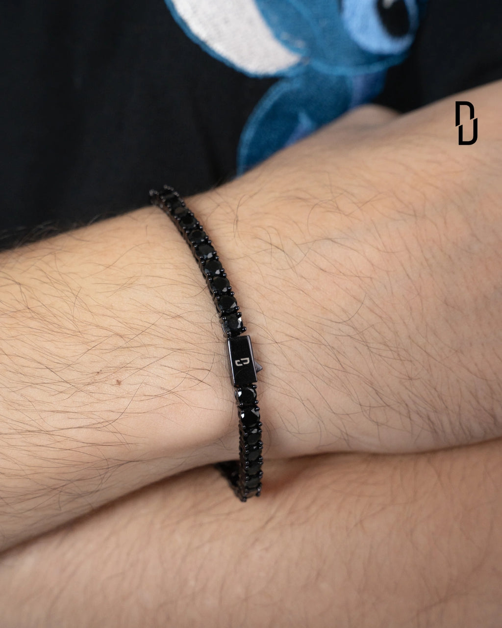 All BLACK TENNIS BRACELET