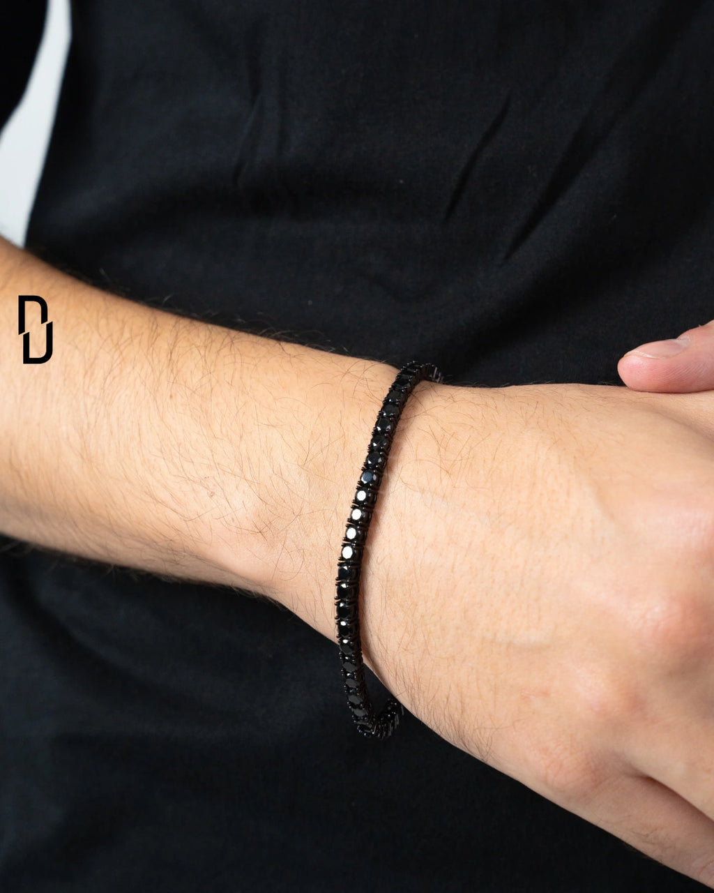All BLACK TENNIS BRACELET