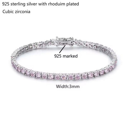 PINK TENNIS 925 SILVER