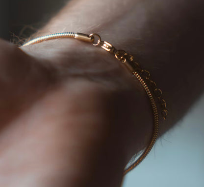 SNAKE CHAIN GOLDEN BRACELET 1.2MM