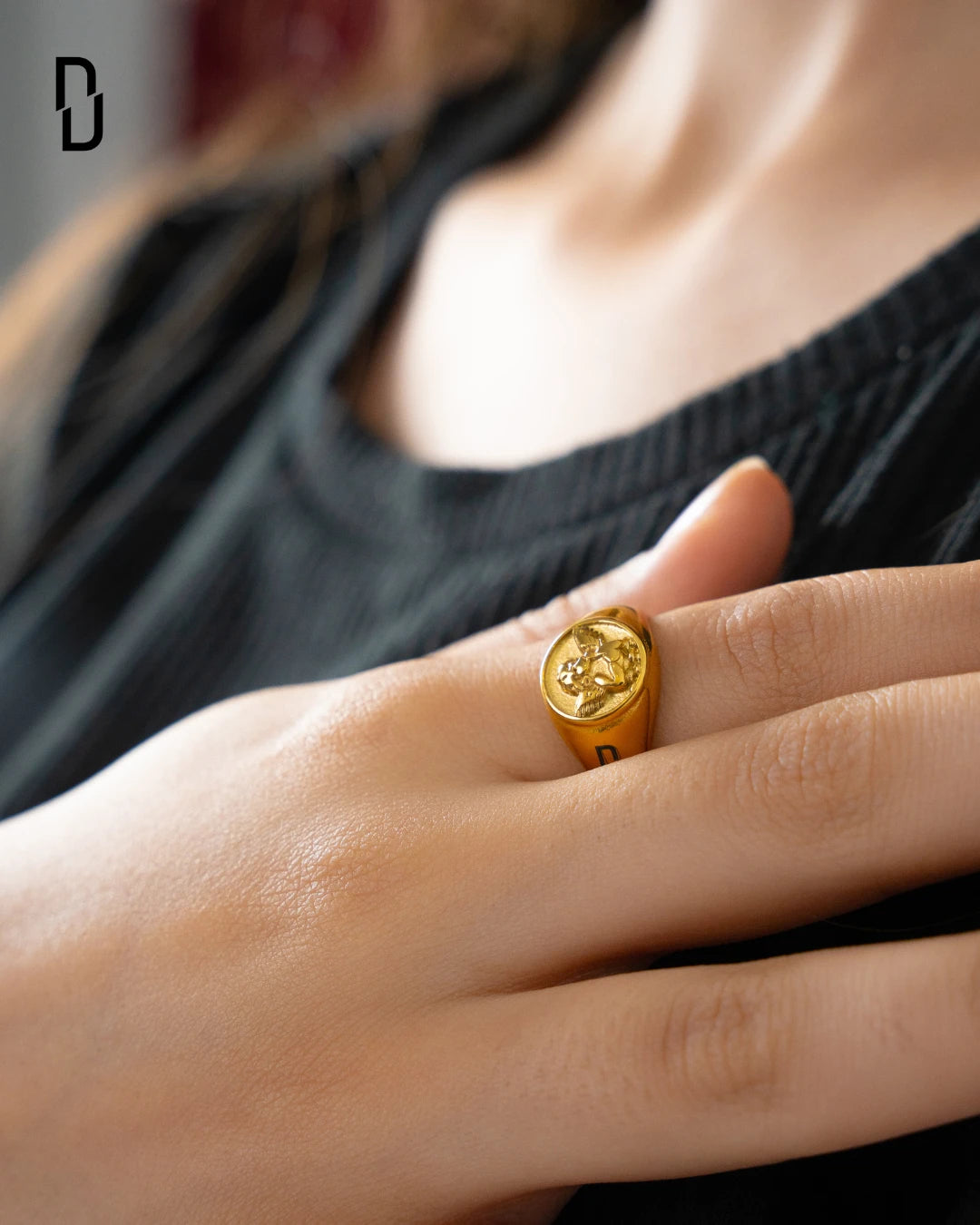 GOLDEN ANGELIC RING