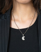 CHRISTOPHER HALF MOON PENDANT (SILVER)