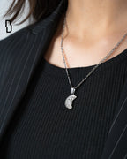 CHRISTOPHER HALF MOON PENDANT (SILVER)
