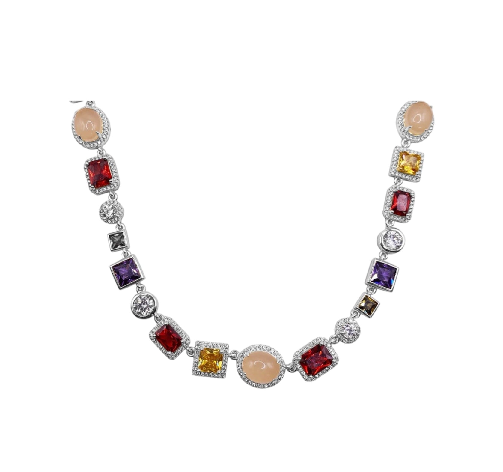 GEMSTONE NECKLACE (Silver)