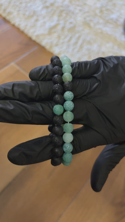 BLACK GREEN LAVA BRACELET